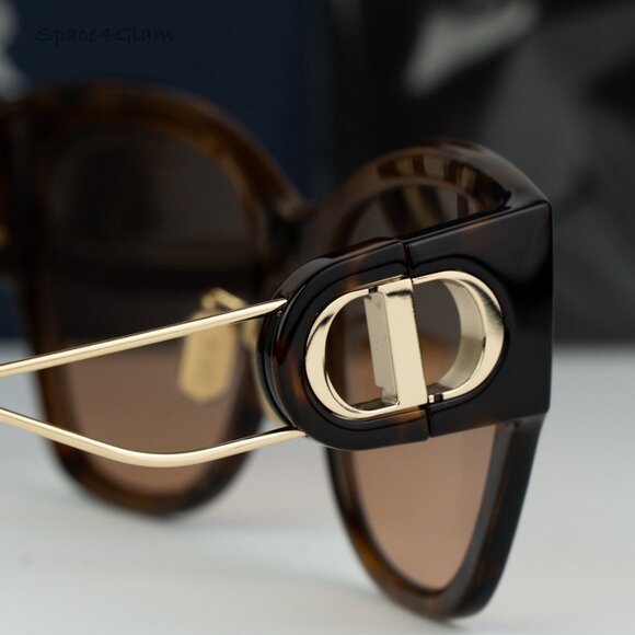 BRAND NEW Dior 30MONTAIGNE B2U CD40082U 53Y 26L0 Havana Brown Women Sunglasses - Picture 5 of 12